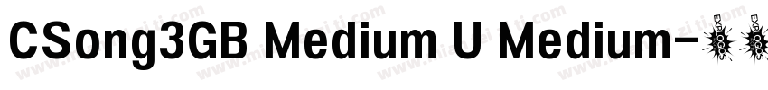 CSong3GB Medium U Medium字体转换
